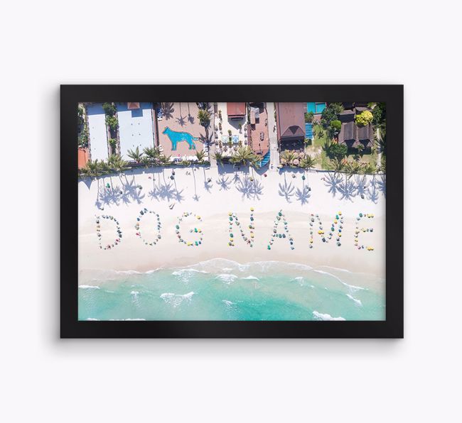 Life's a Beach: Personalised {breedFullName} Framed Print